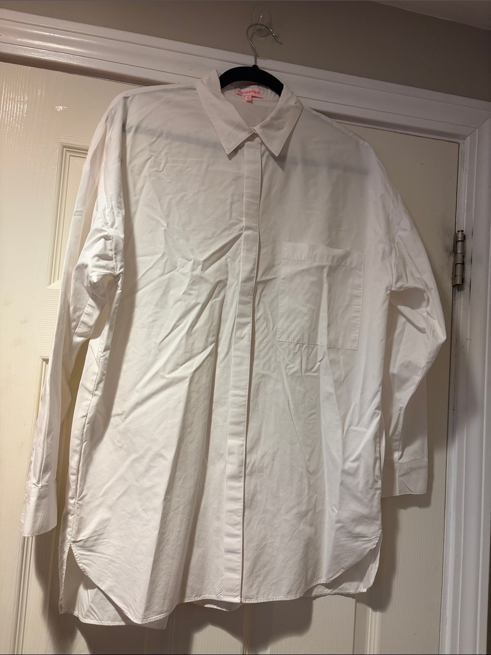 re:named Long-Sleeve Button Down Shirt with side Pockets in white M